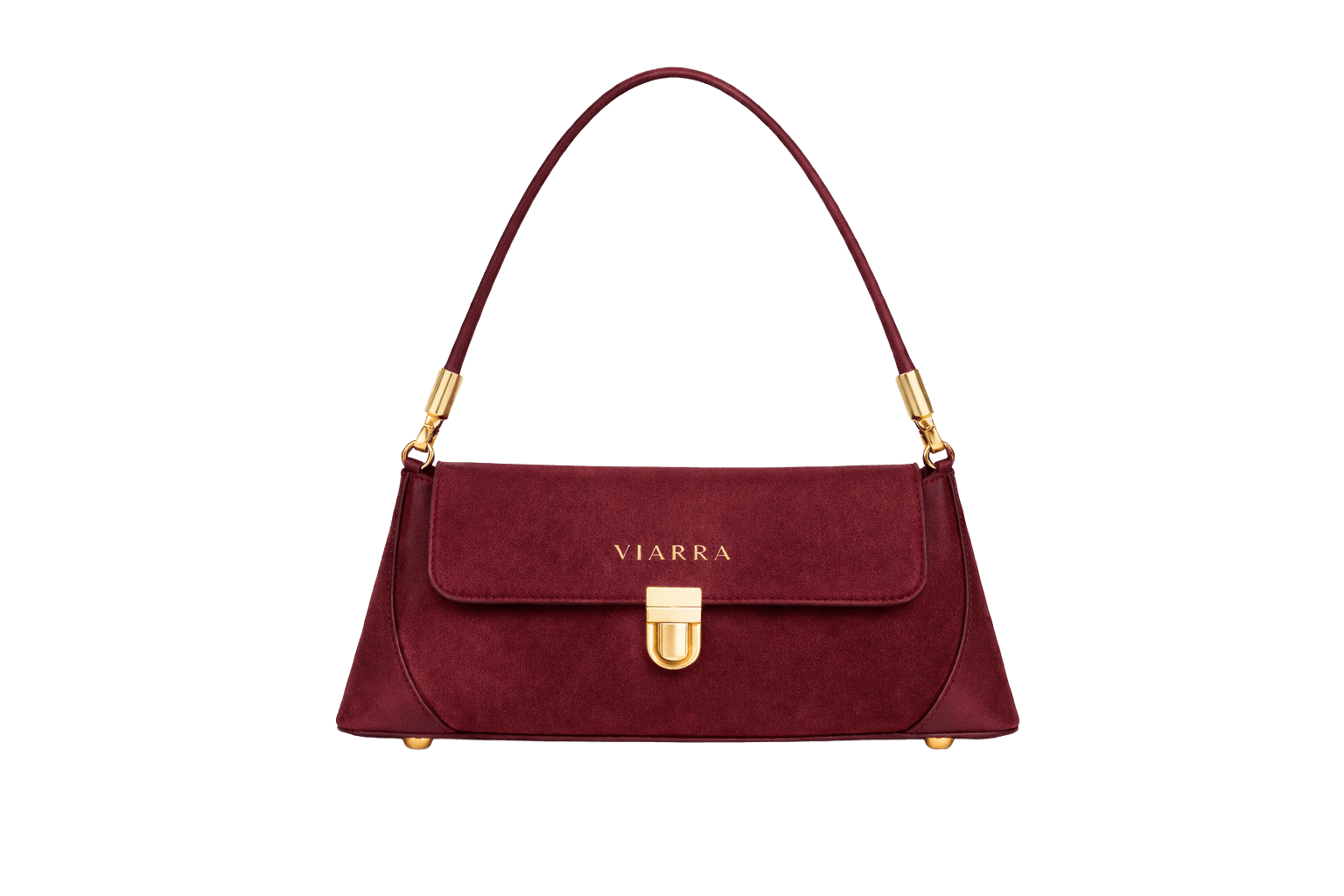 Women's minimalist shoulder handbag in smooth vegan leather with gold clasp for evening and daily wear — image 1